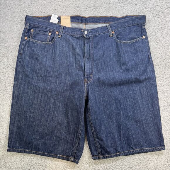 Levis 469 Shorts Mens 46 Blue Denim Flat Front Loose Short NWT - Picture 1 of 8